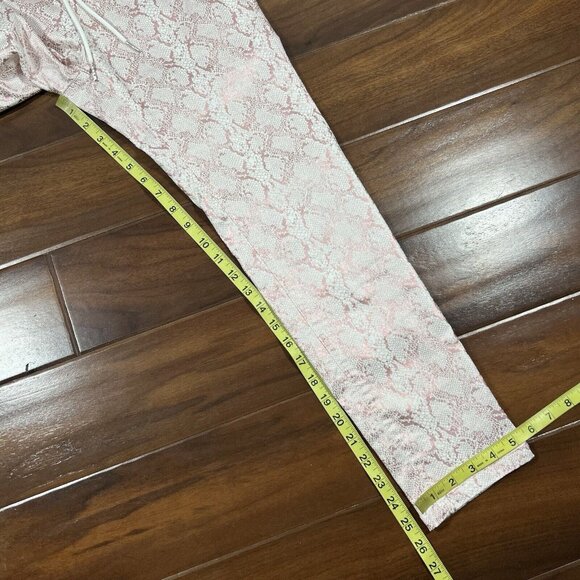 Bevy Flog Size 24 Rose Gold Pink Python Snake Shely Drawstring Pull On Pants - Picture 5 of 11